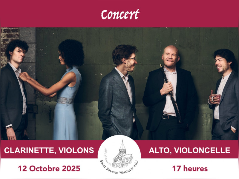 Concert : Roeland Hendrickx, Noémi Tiercet, Nicolas Dupont, Sander Geerts et Sébastien Walnier
