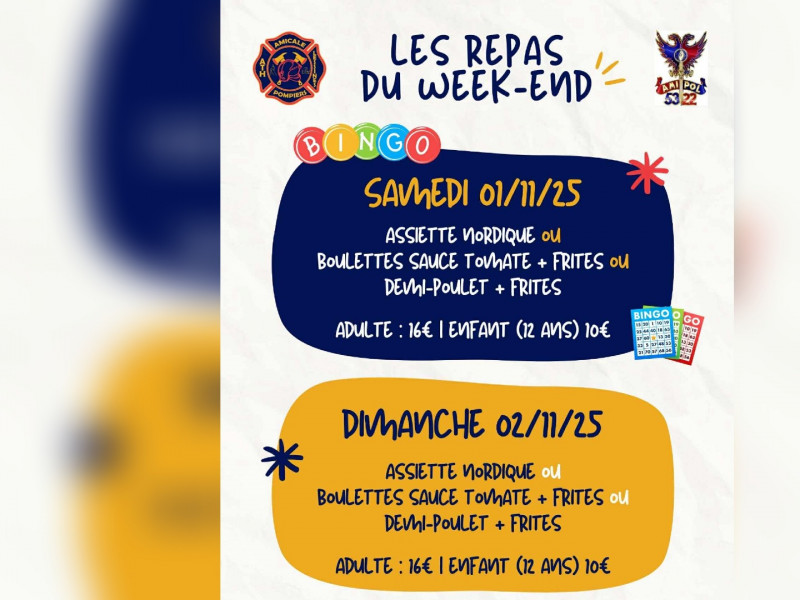 Repas du weekend des secours